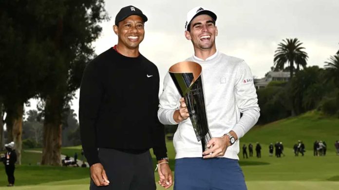 Hostitel Tiger Woods a vítěz Joaquin Niemann - foto pgatour.com